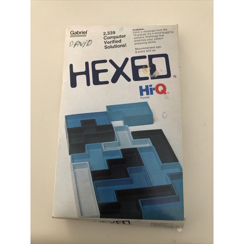 HEXED Hi-Q Puzzle Vintage Strategy Game for year 8+ by Gabriel